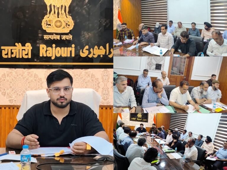 DC Rajouri reviews flood restoration works, directs accurate damage reporting and quality execution