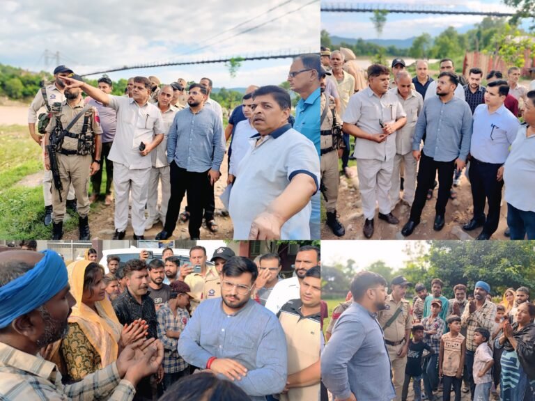 DC Rajouri Reviews Flood Damage in Nowshera, Assures Full Administrative Support to Affected Residents