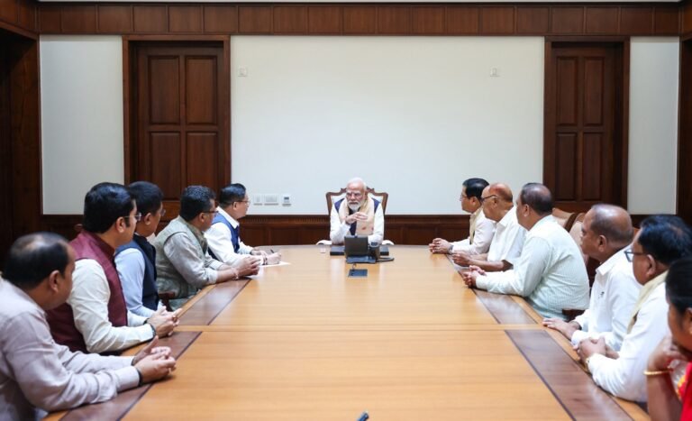 Prime Minister reviews flood situation in Assam with MPs from the state.