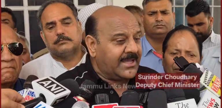 Jammu and Kashmir Deputy Chief Minister Surinder Choudhary raised sharp questions regarding the Central Government’s administrative decisions.