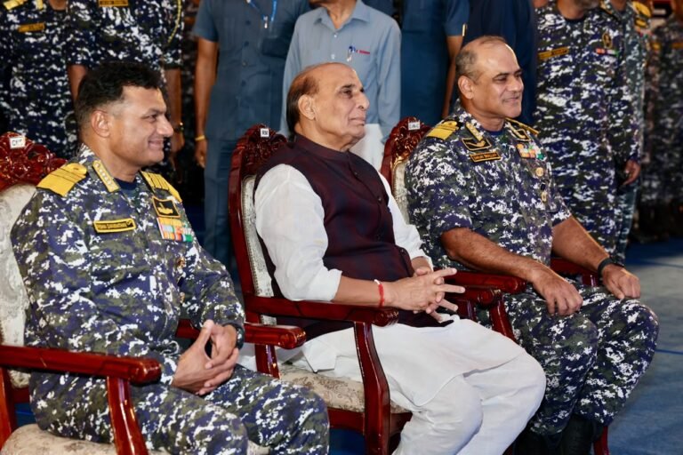 Raksha Mantri Shri Rajnath Singh Underscores India’s Rising Maritime Power, Indigenous Naval Capability and Strategic Strength at Barakhana in Visakhapatnam